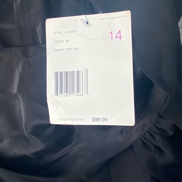 Formal Wedding Guest Prom Black Woman’s Dress Sleeveless with Ruffles Size 14 - Picture 4 of 8